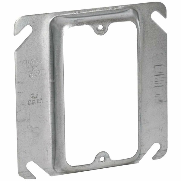 Southwire Electrical Box Cover, 1 Gang, Square, Galvanized Steel, Ring and Raised 52C13-UPC